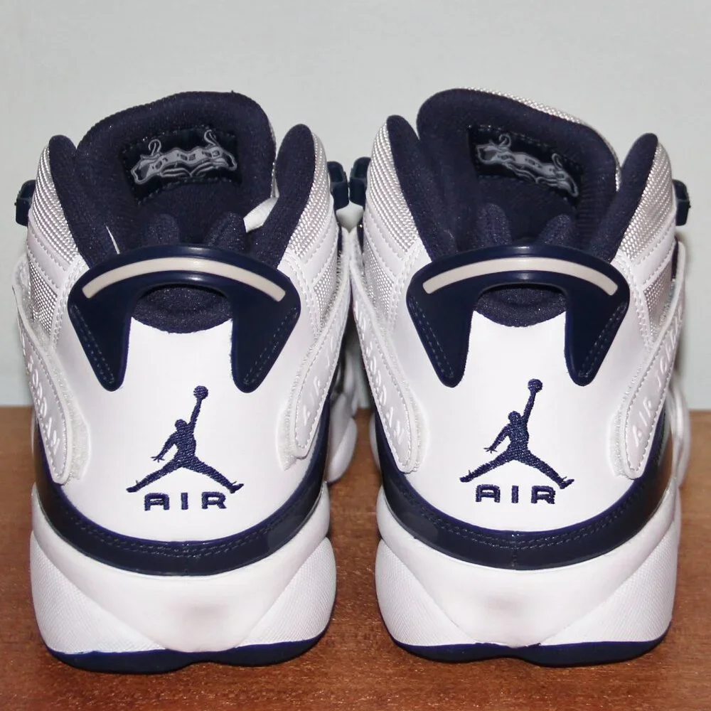 Nike Air Jordan 6 Rings White Midnight Navy Shoes Mens 10